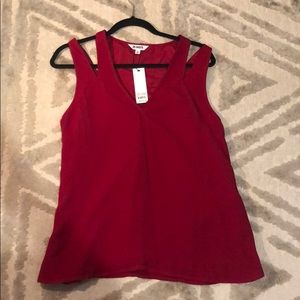 NWT BB Dakota red double strap blouse top